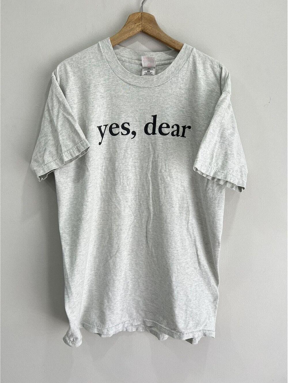 Vintage Yes Dear Tee Shirt words sentence humor graphic